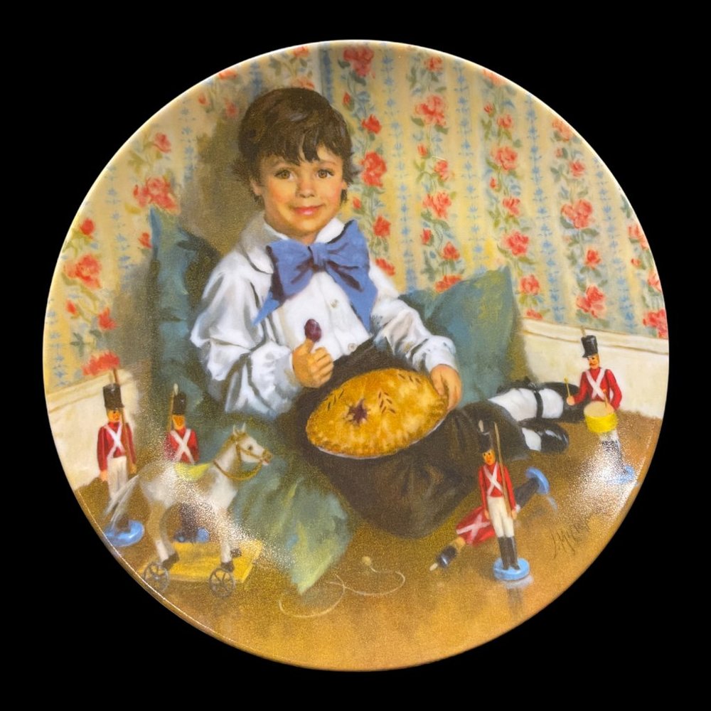 Vintage RECO Collector Plate " Little Jack Horner" by John McClelland, 1982